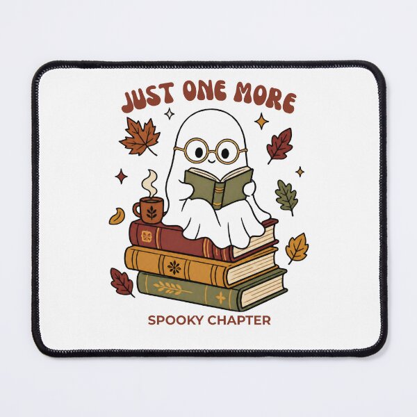 Item preview, Just One More Spooky Chapter Cute Ghost Book Lover Halloween Sticker designed and sold by wildsilencee.