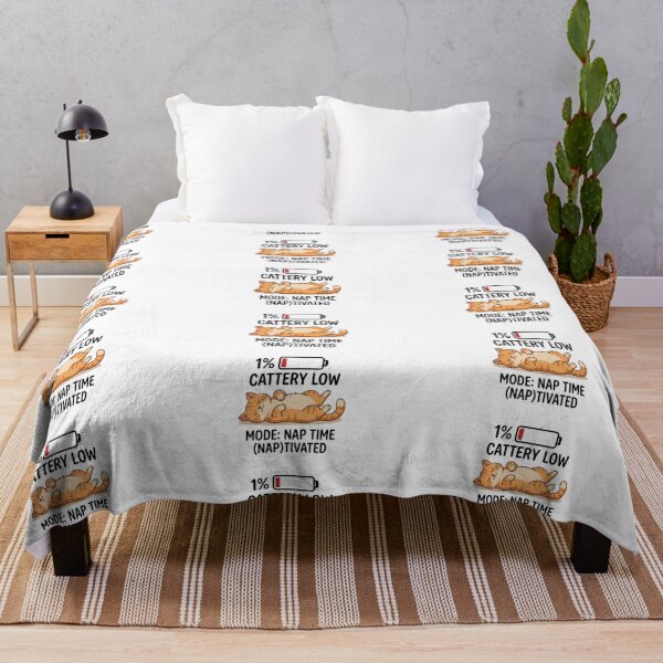 Item preview, Sleeping Cat Low Battery Funny Lazy Kitten designed and sold by IslaTienda.