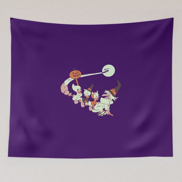 Item preview, Donald Duck Huey Dewey Louie Trick or Treat Witch Flying Broom Halloween designed and sold by Strayplaym.