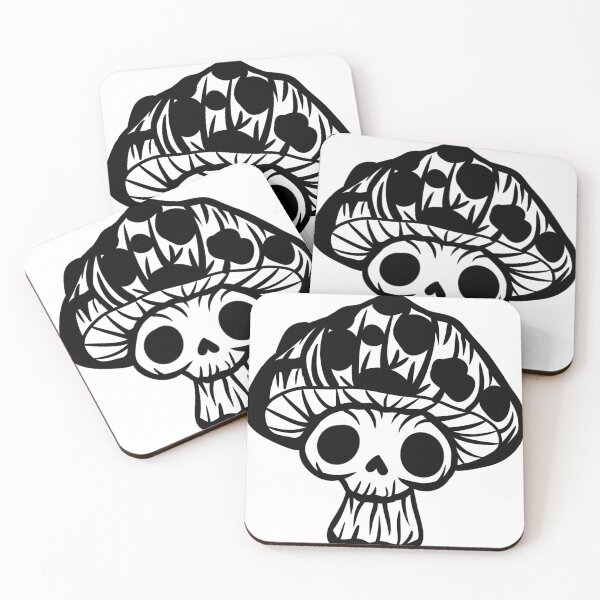 Item preview, Skull Mushroom Line Art — Spooky Gothic Toadstool Illustration designed and sold by LYAN-STORE.