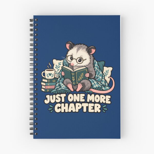 Item preview, Just One More Chapter Opossum Bookworm designed and sold by Text2tee.