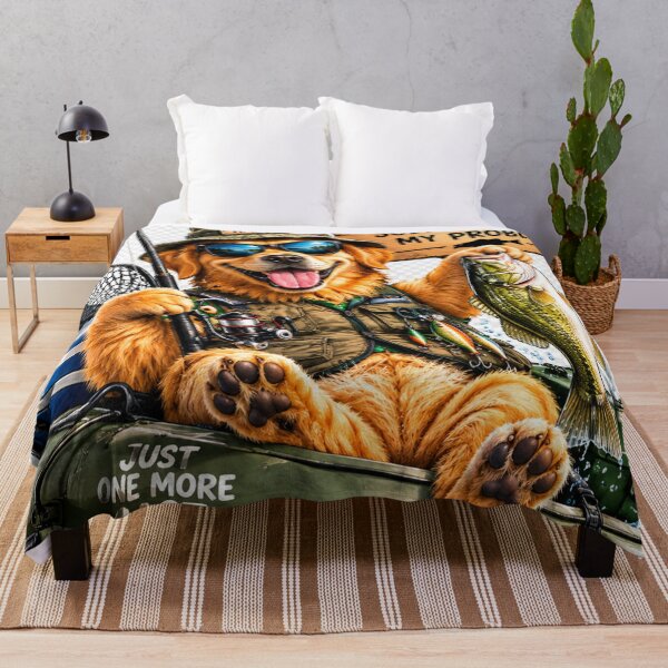 Item preview, Funny Fishing Golden Retriever Dog – Fishing Makes Me Happy designed and sold by HSE1.