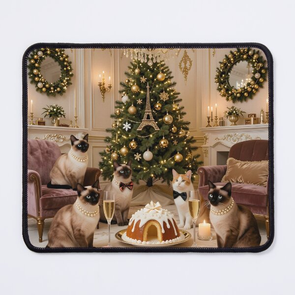 Item preview, Elegant French Christmas Cats designed and sold by Sybille-Yates.