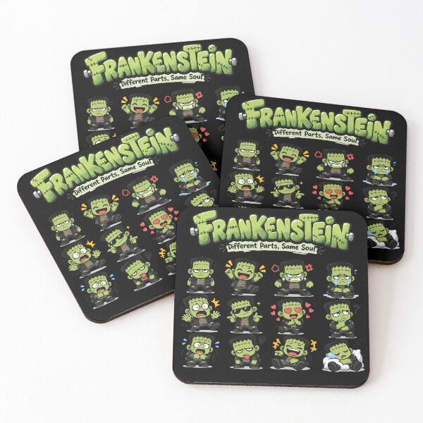 Item preview, Frankenstein character expressions cartoon Classic T-Shirt designed and sold by TOLDWAYTSHIRT.
