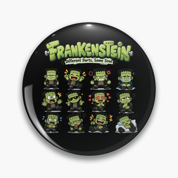 Item preview, Frankenstein character expressions cartoon Classic T-Shirt designed and sold by TOLDWAYTSHIRT.