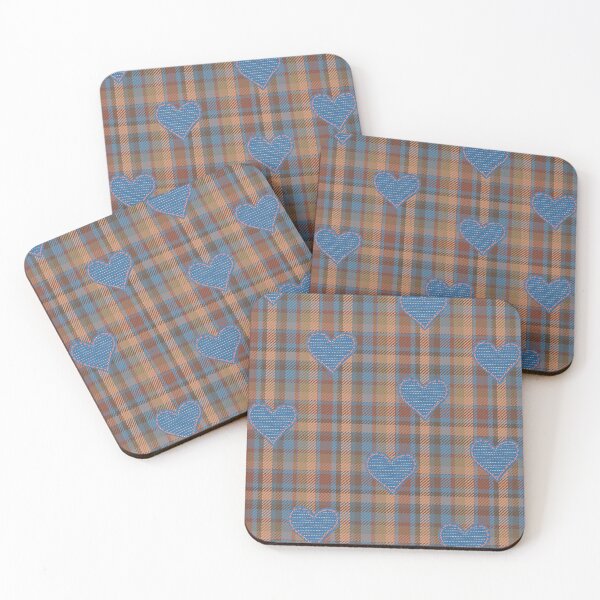 Item preview, Plaid Hearts Cozy Pattern Design designed and sold by roaaroaa.