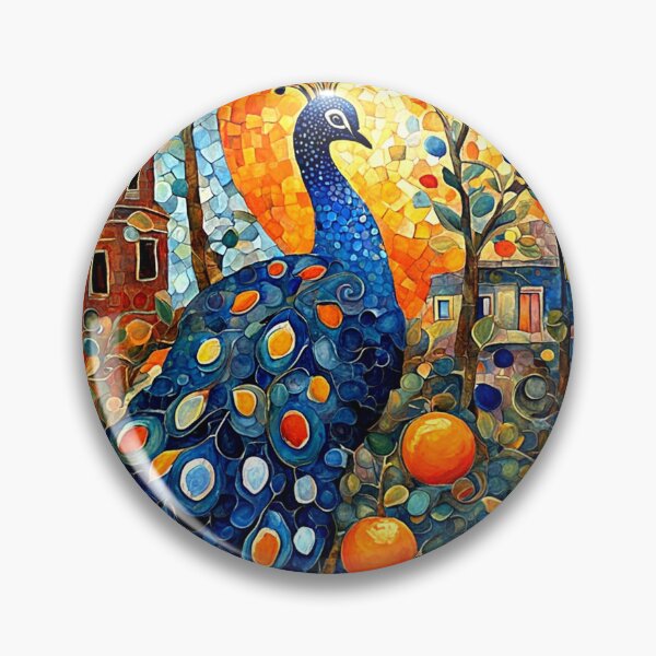 Item preview, Peacock in orange grove designed and sold by George Hutton Hunter.