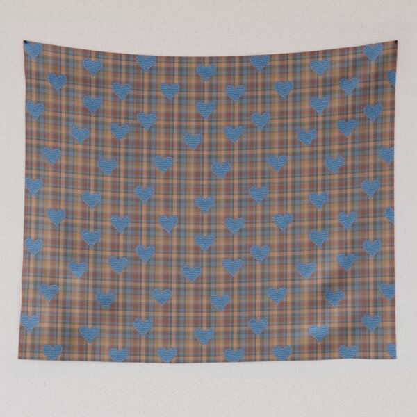 Item preview, Plaid Hearts Cozy Pattern Design designed and sold by roaaroaa.