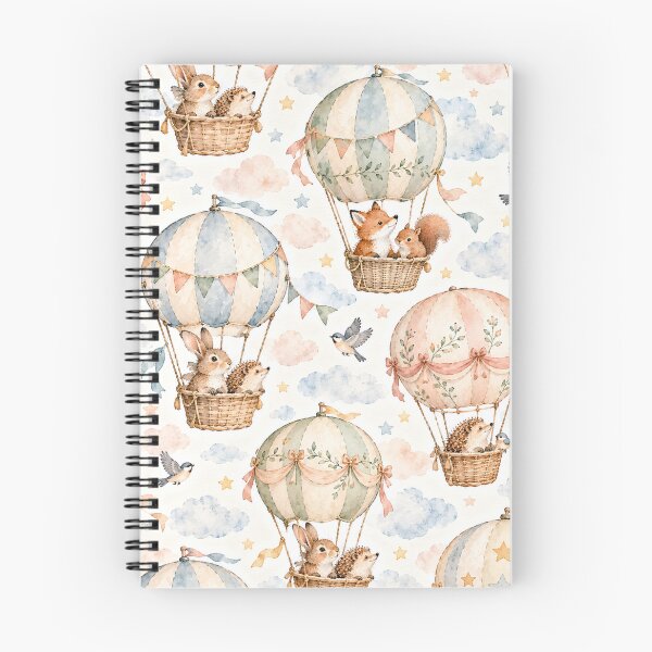 Item preview, Whimsical Hot Air Balloon Animal Pattern designed and sold by Blue  Robin.