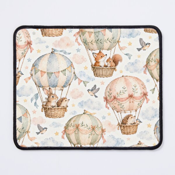 Item preview, Whimsical Hot Air Balloon Animal Pattern designed and sold by Blue Robin.