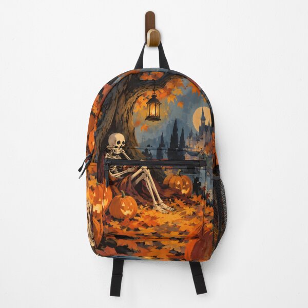 Item preview, Cozy Skeleton Reading Book by Moonlit Castle Halloween Art designed and sold by GrinGalore.
