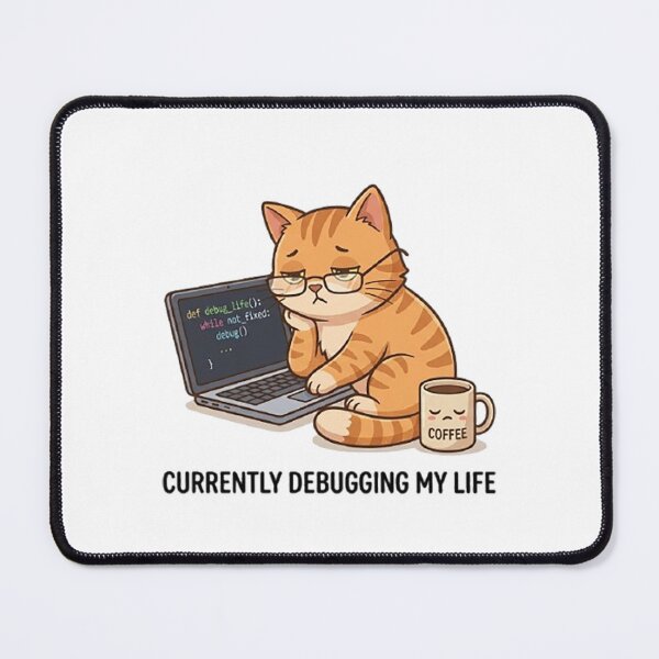 Item preview, Cat Programmer Currently Debugging My Life Funny IT designed and sold by IslaTienda.