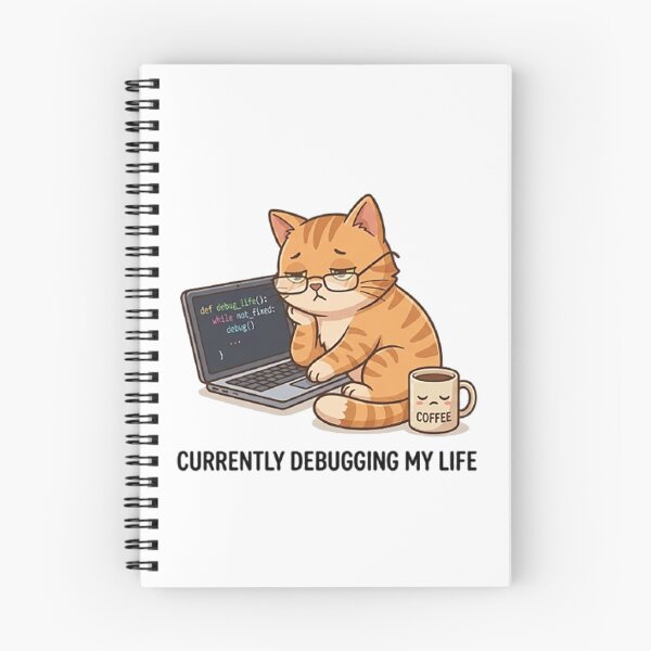 Item preview, Cat Programmer Currently Debugging My Life Funny IT designed and sold by IslaTienda.