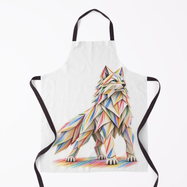 Item preview, White Wolf Origami Art – Geometric Paper Wolf | PLUSHIWORLD designed and sold by PLUSHIWORLDtm.