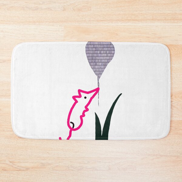 Item preview, Quirky Pink Creature with Brick Balloon designed and sold by AWADHESH  CHAURASIA.