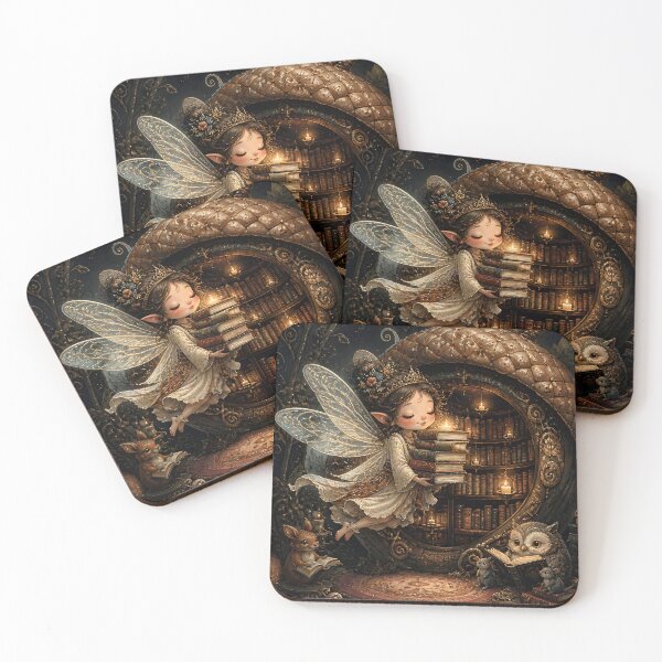 Item preview, Fairy in Acorn Library with Glowing Books designed and sold by sigmaartstudio.