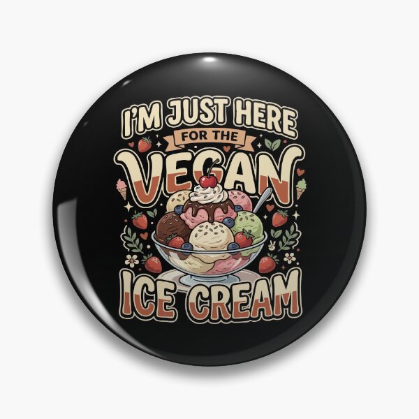 Item preview, I’m Just Here For The Vegan Ice Cream– Funny Vegan Plant Based Food Lover designed and sold by AmeliaShirts.