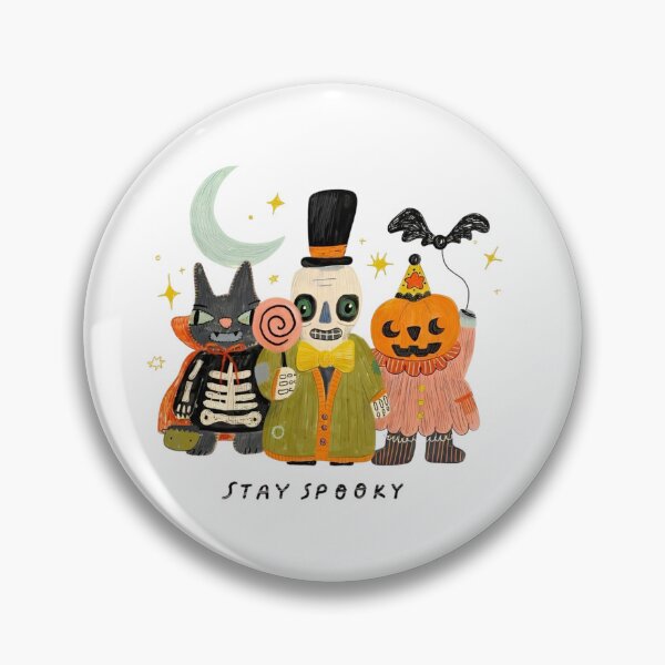 Item preview, Vintage Halloween Trick Or Treat Black Cat Skeleton Pumpkin Monster designed and sold by Strayplaym.