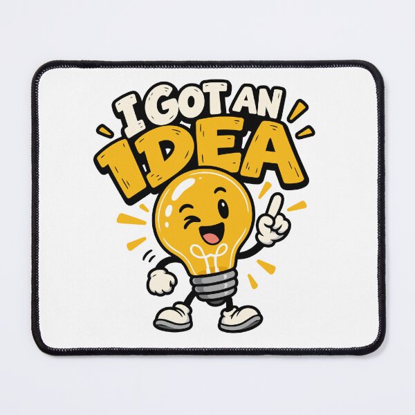 Item preview, I Got an Idea - Funny Light Bulb Cartoon designed and sold by DesignGraphica.