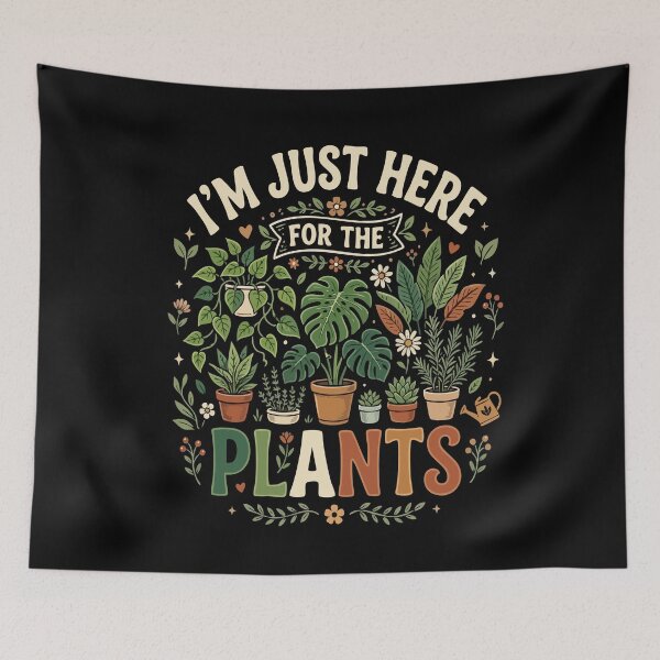 Item preview,  I’m Just Here For The Vegan Plants– Funny Vegan Plant Based Food Lover designed and sold by AmeliaShirts.