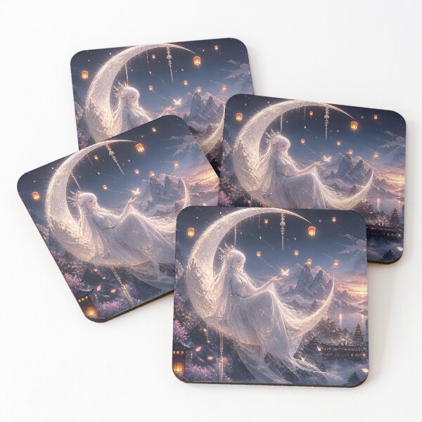 Item preview, Ghost Fairy on Crescent Moon designed and sold by sigmaartstudio.
