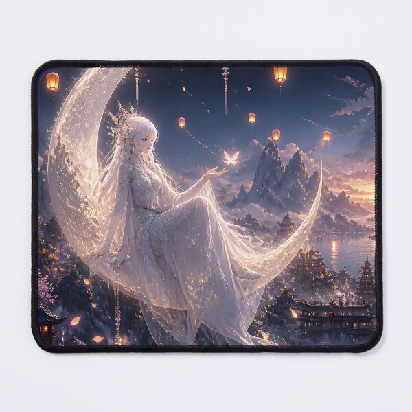 Item preview, Ghost Fairy on Crescent Moon designed and sold by sigmaartstudio.