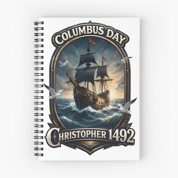 Item preview, Christopher Columbus's historic ship for Columbus Day designed and sold by Nela-&-Lena.
