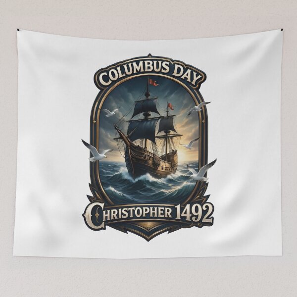 Item preview, Christopher Columbus's historic ship for Columbus Day designed and sold by Nela-&-Lena.