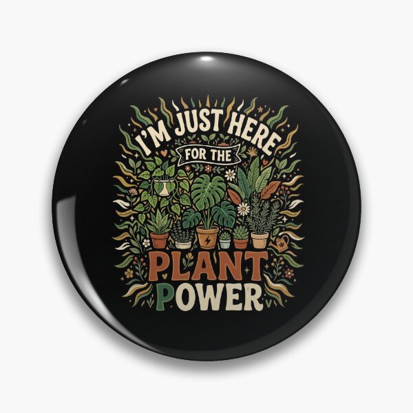 Item preview, I’m Just Here For The Vegan Plant Power– Funny Vegan Plant Based Food Lover designed and sold by AmeliaShirts.