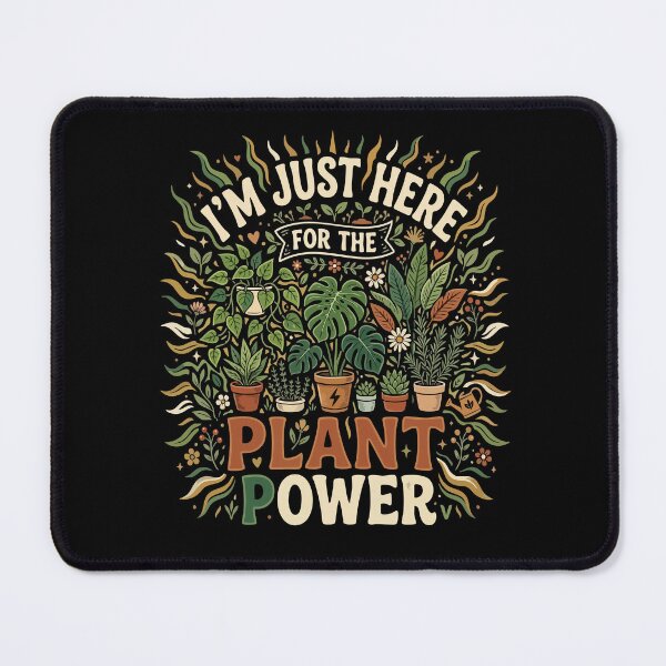 Item preview, I’m Just Here For The Vegan Plant Power– Funny Vegan Plant Based Food Lover designed and sold by AmeliaShirts.