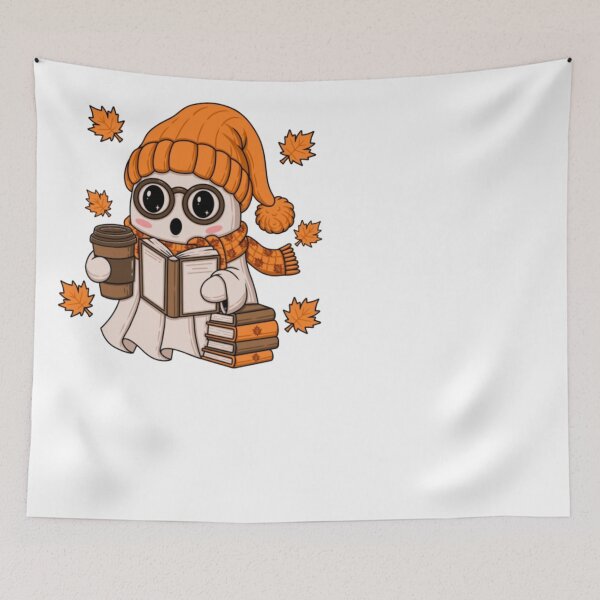 Item preview, Cute Ghost Book Lover Iced Coffee Beanie Fall Halloween Bookish designed and sold by ghanagjkiyf.
