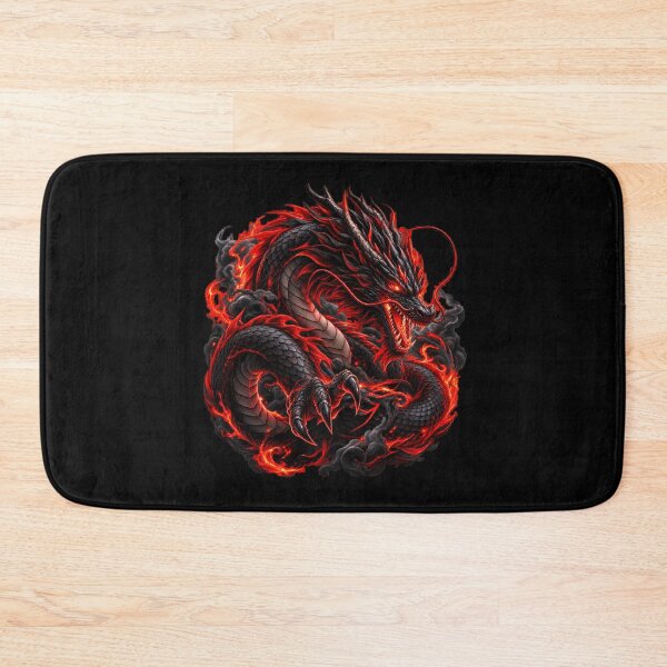 Item preview, Fierce Black and Red Fire Dragon Graphic designed and sold by PrimeRootsArt.