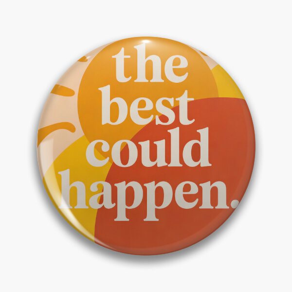 Item preview, The Best Could Happen Quote Print, Positive Retro Typography Wall Art, Sunshine Motivational Poster designed and sold by QuietCanvasArtworks.