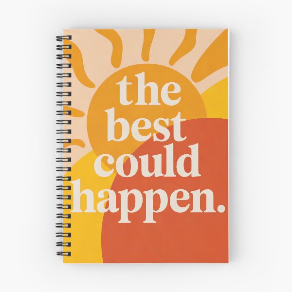 Item preview, The Best Could Happen Quote Print, Positive Retro Typography Wall Art, Sunshine Motivational Poster designed and sold by QuietCanvasArtworks.