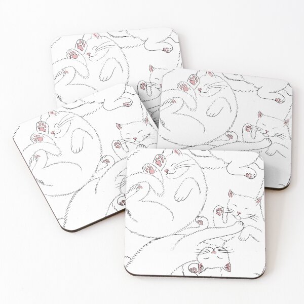 Item preview, Playful Sleeping Cats Line Art Pattern designed and sold by Sveta Aho.