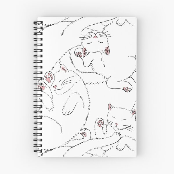 Item preview, Playful Sleeping Cats Line Art Pattern designed and sold by Sveta Aho.