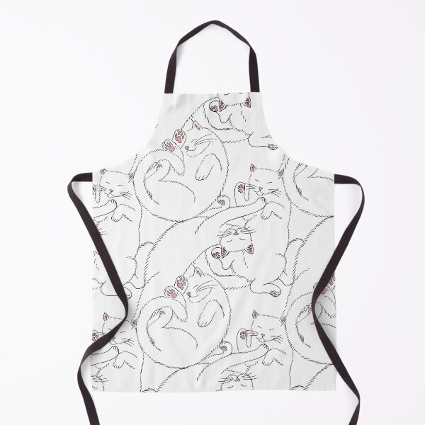 Item preview, Playful Sleeping Cats Line Art Pattern designed and sold by Sveta Aho.