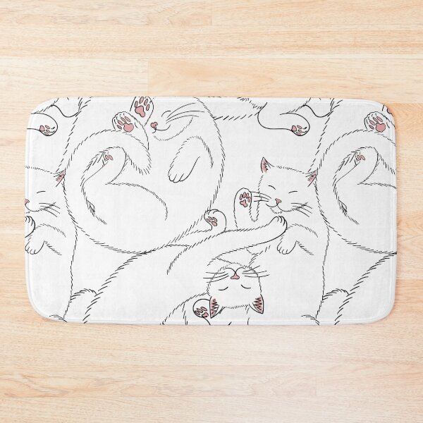 Item preview, Playful Sleeping Cats Line Art Pattern designed and sold by Sveta Aho.