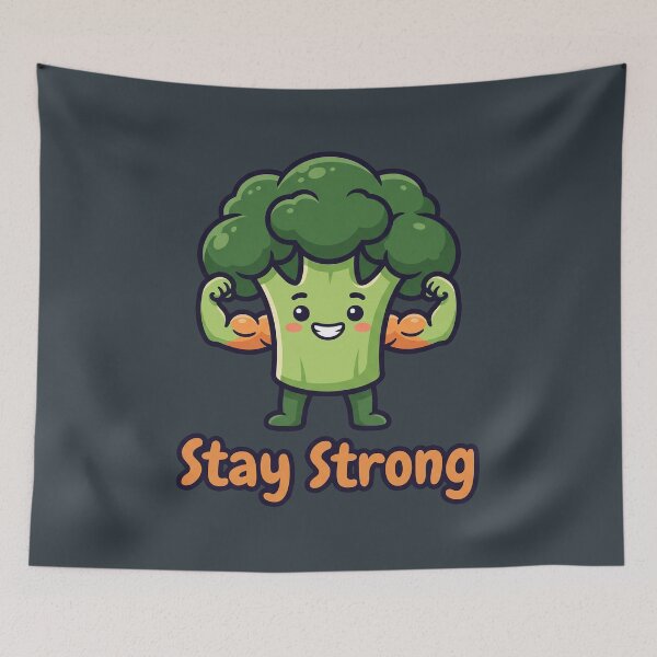 Item preview, Stay Strong Muscle Broccoli designed and sold by Rariks.