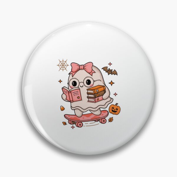 Item preview, Cute Ghost Skateboard Book Lover Pink Bow Coquette Halloween Reading Bookish designed and sold by ghanagjkiyf.