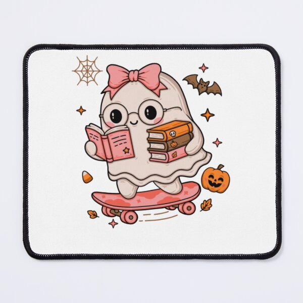 Item preview, Cute Ghost Skateboard Book Lover Pink Bow Coquette Halloween Reading Bookish designed and sold by ghanagjkiyf.