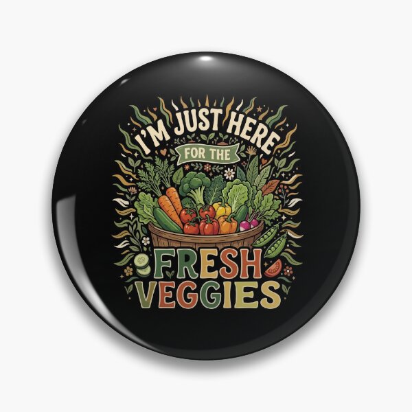 Item preview, I’m Just Here For The Vegan Fresh Veggies– Funny Vegan Plant Based Food Lover designed and sold by AmeliaShirts.