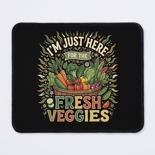 Item preview, I’m Just Here For The Vegan Fresh Veggies– Funny Vegan Plant Based Food Lover designed and sold by AmeliaShirts.
