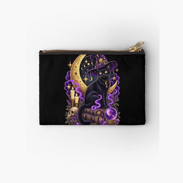 Item preview, Witchy Black Cat Crystal Ball Halloween Art designed and sold by VizoArt-Studio.
