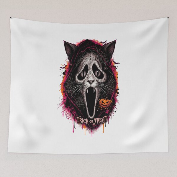Item preview, Scream Cat Mask designed and sold by Retro Whiskers.
