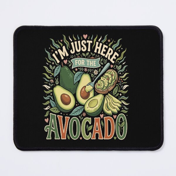 Item preview, I’m Just Here For The Vegan Avocado– Funny Vegan Plant Based Food Lover designed and sold by AmeliaShirts.