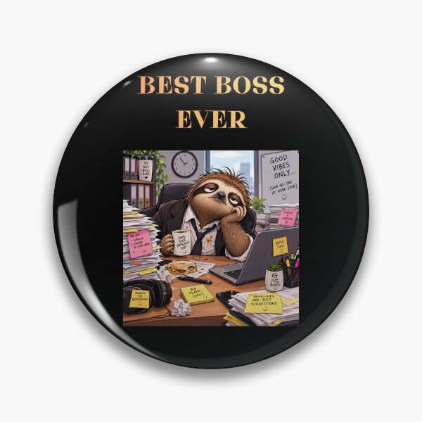 Item preview, Best Boss Ever Sarcastic Office Humor Burnout Sloth Manager designed and sold by DontCareClub.