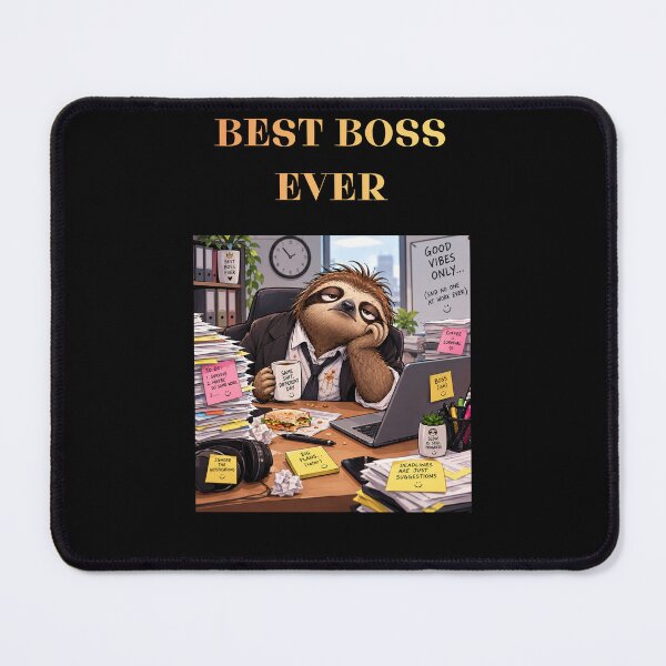 Item preview, Best Boss Ever Sarcastic Office Humor Burnout Sloth Manager designed and sold by DontCareClub.