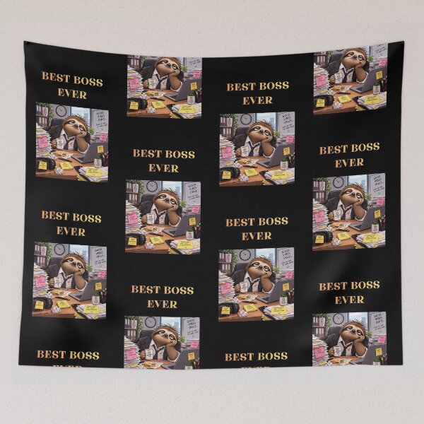 Item preview, Best Boss Ever Sarcastic Office Humor Burnout Sloth Manager designed and sold by DontCareClub.