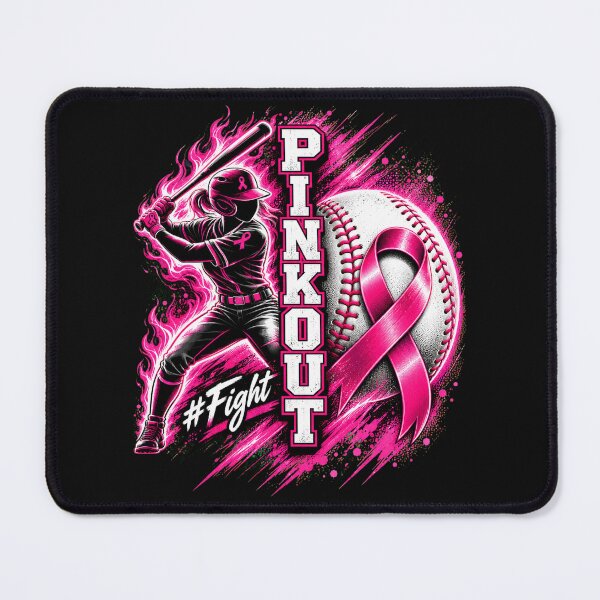 Item preview, Pink Ribbon Softball Breast Cancer Awareness Fight designed and sold by Castielalger.